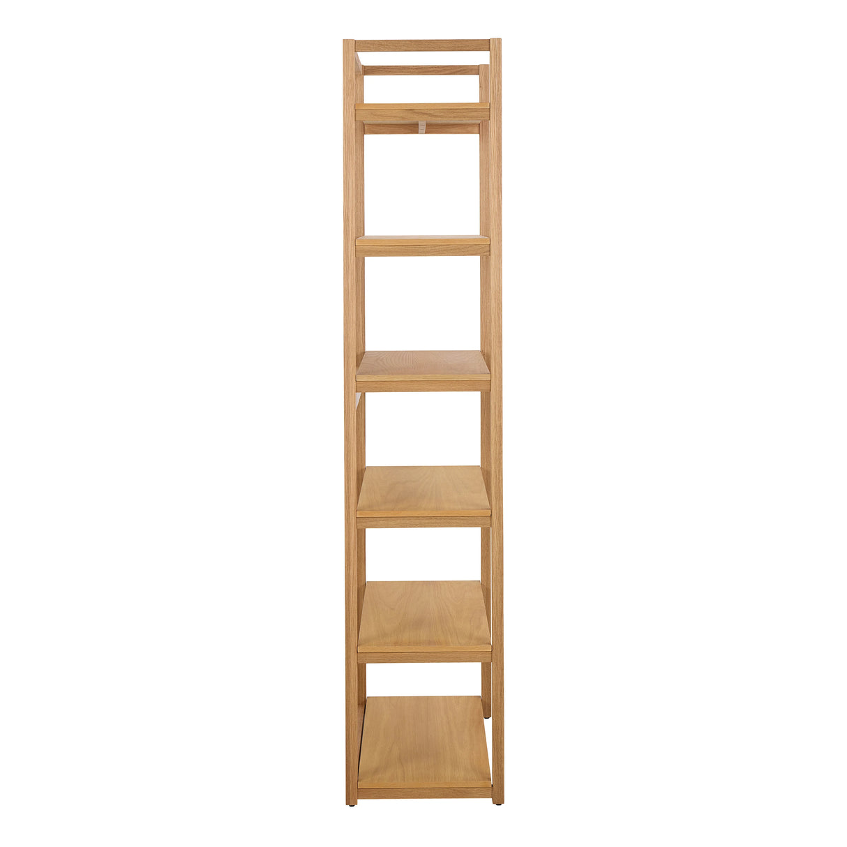 Ludza Rectangular Bookcase With 6 Shelves in Oak