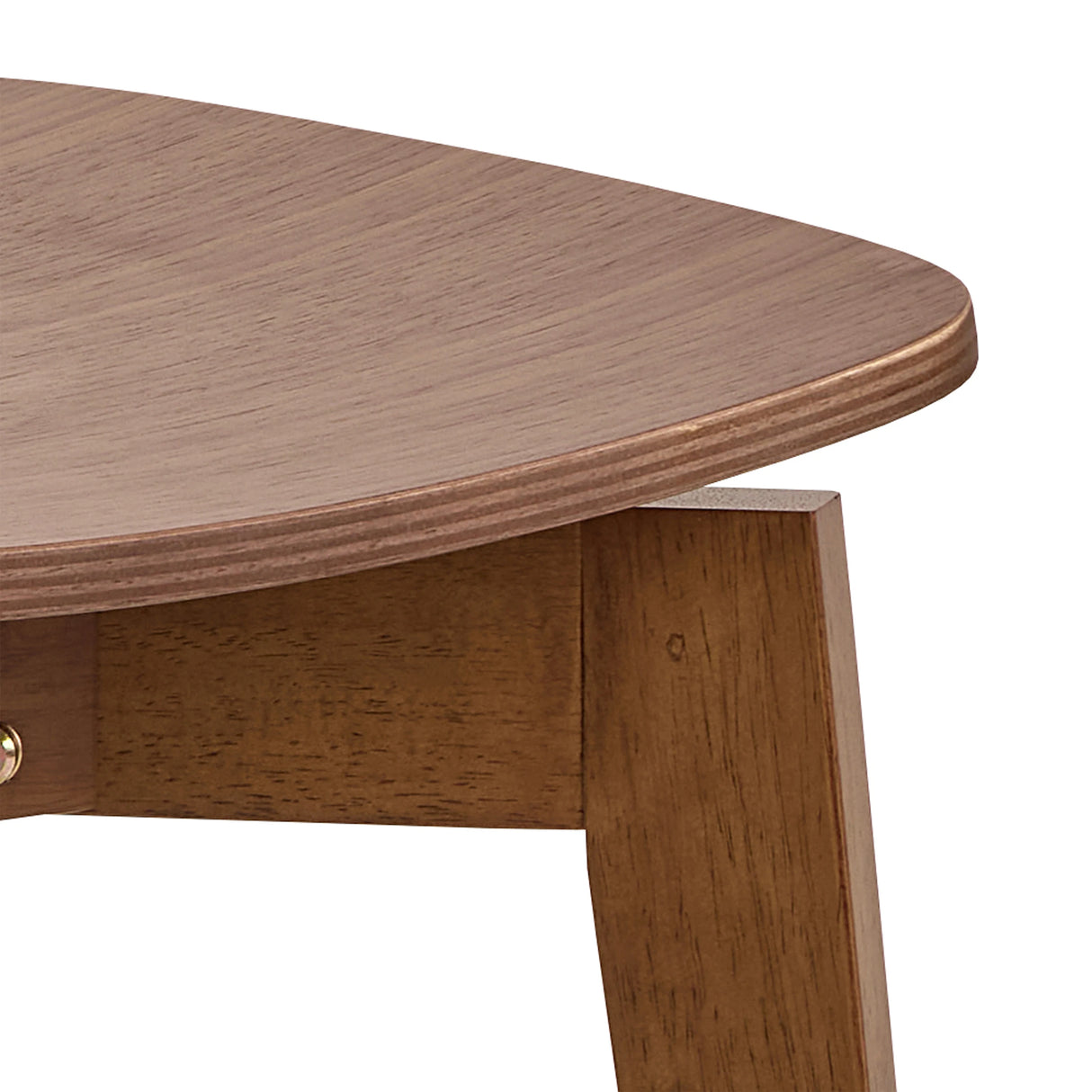 Roxby Round Dining Table in Walnut 105x76cm includes 4 Roxby Dining Chairs in Walnut