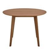 Roxby Round Dining Table in Walnut 120x76cm includes 4 Roxby Dining Chairs in Walnut