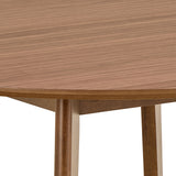Roxby Round Dining Table in Walnut 120x76cm includes 4 Roxby Dining Chairs in Walnut