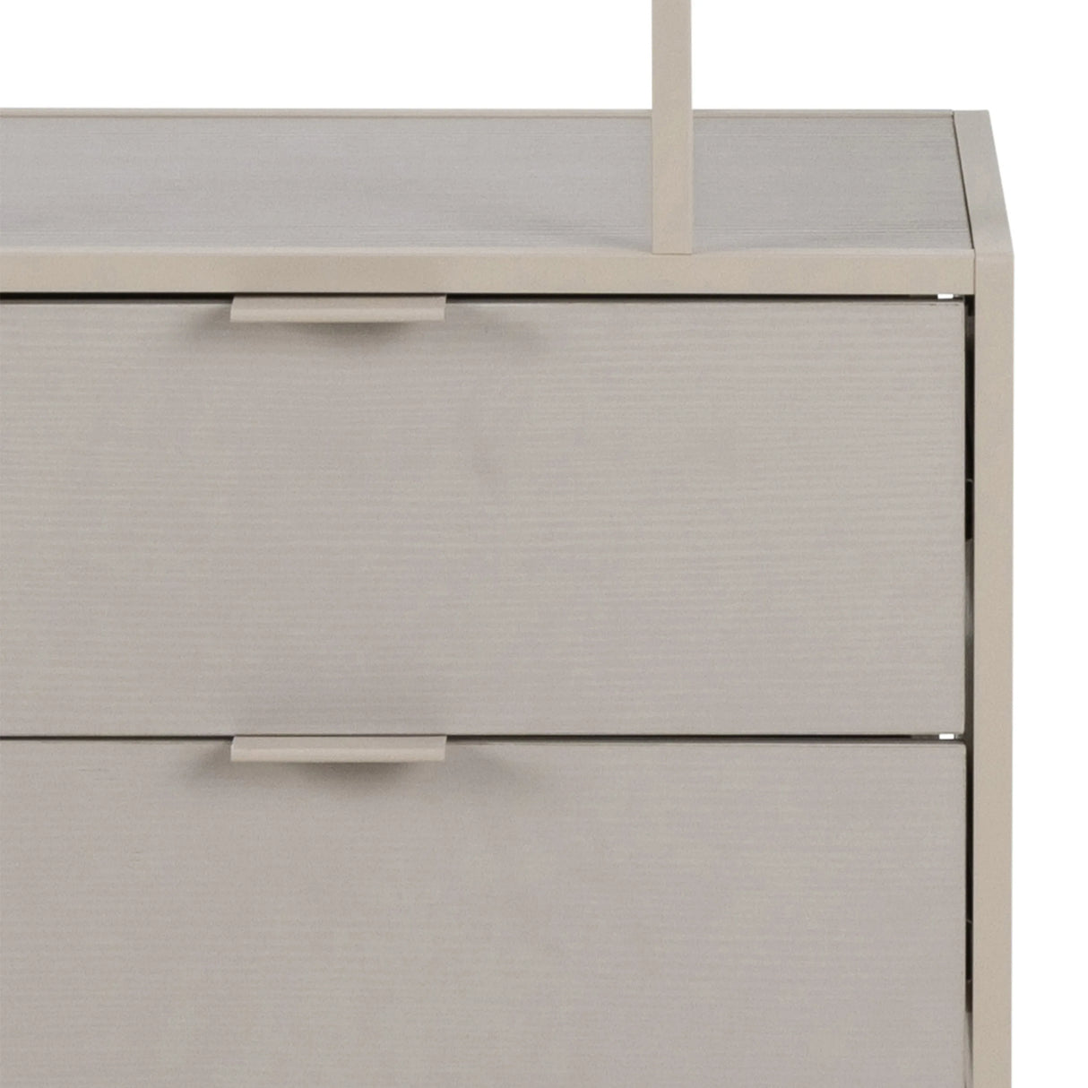 Seaford Tall Grey Metal 2 Drawer Bookcase with 4 Shelves