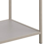 Seaford Tall Grey Metal 2 Drawer Bookcase with 4 Shelves