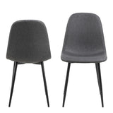 Celia Dining Chair in Light Grey Set of 4