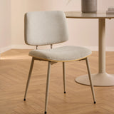 Owen Dining Chair in Apia Fabric Beige Set of 2