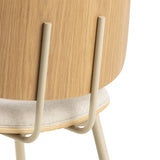 Owen Dining Chair in Apia Fabric Beige Set of 2