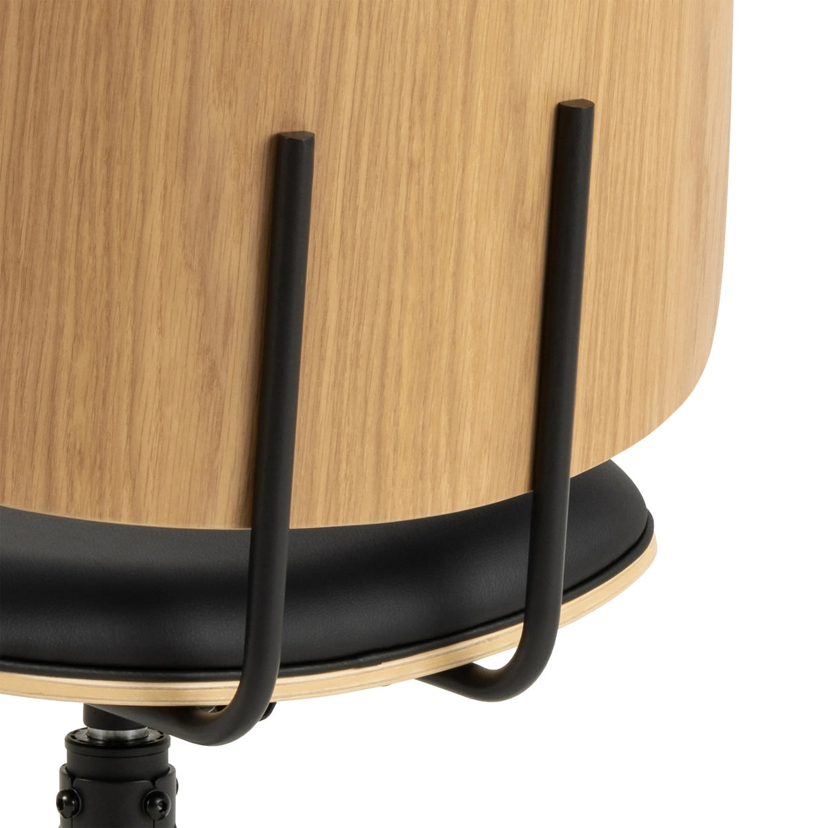Owen Swivel Dining Chairs in Matt Black Set of 2