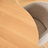 Ella Swivel Beige Dining Chair