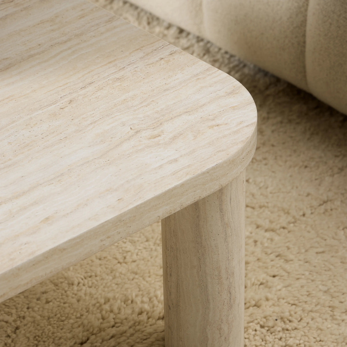 Solano Square Coffee Table in Light Travertine 60x60cm