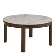 Southampton Round Coffee Table in Cream Ceramic 90x45cm