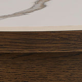 Southampton Round Coffee Table in Cream Ceramic 90x45cm