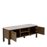Southampton TV Unit 2 Doors 1 Shelf in Ceramic Cream