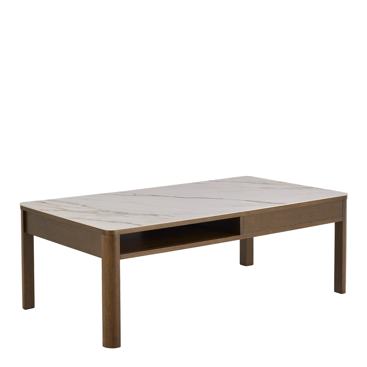 Southampton Rectangular Coffee Table 1 Drawer 1 Shelf  in Cream Ceramic 130x45cm