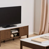 Southampton Rectangular Coffee Table 1 Drawer 1 Shelf  in Cream Ceramic 130x45cm