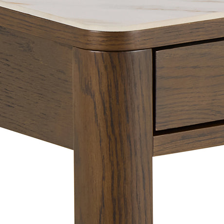 Southampton Rectangular Coffee Table 1 Drawer 1 Shelf  in Cream Ceramic 130x45cm
