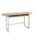 Darlington Console Table With 2 Open Shelves and Oak Top