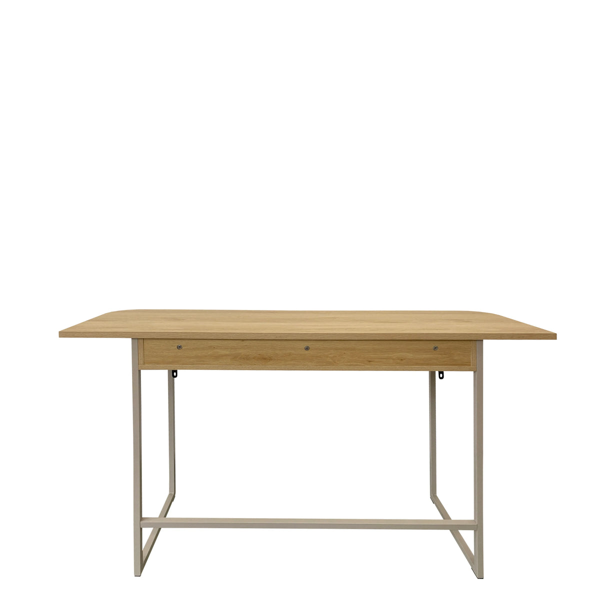 Darlington Console Table With 2 Open Shelves and Oak Top