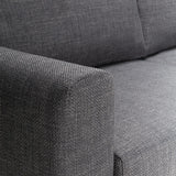 Omaha 3 Seater Sofa in Dark Grey Basel Fabric