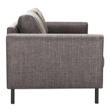 Omaha 3 Seater Sofa in Basel Light Grey Fabric