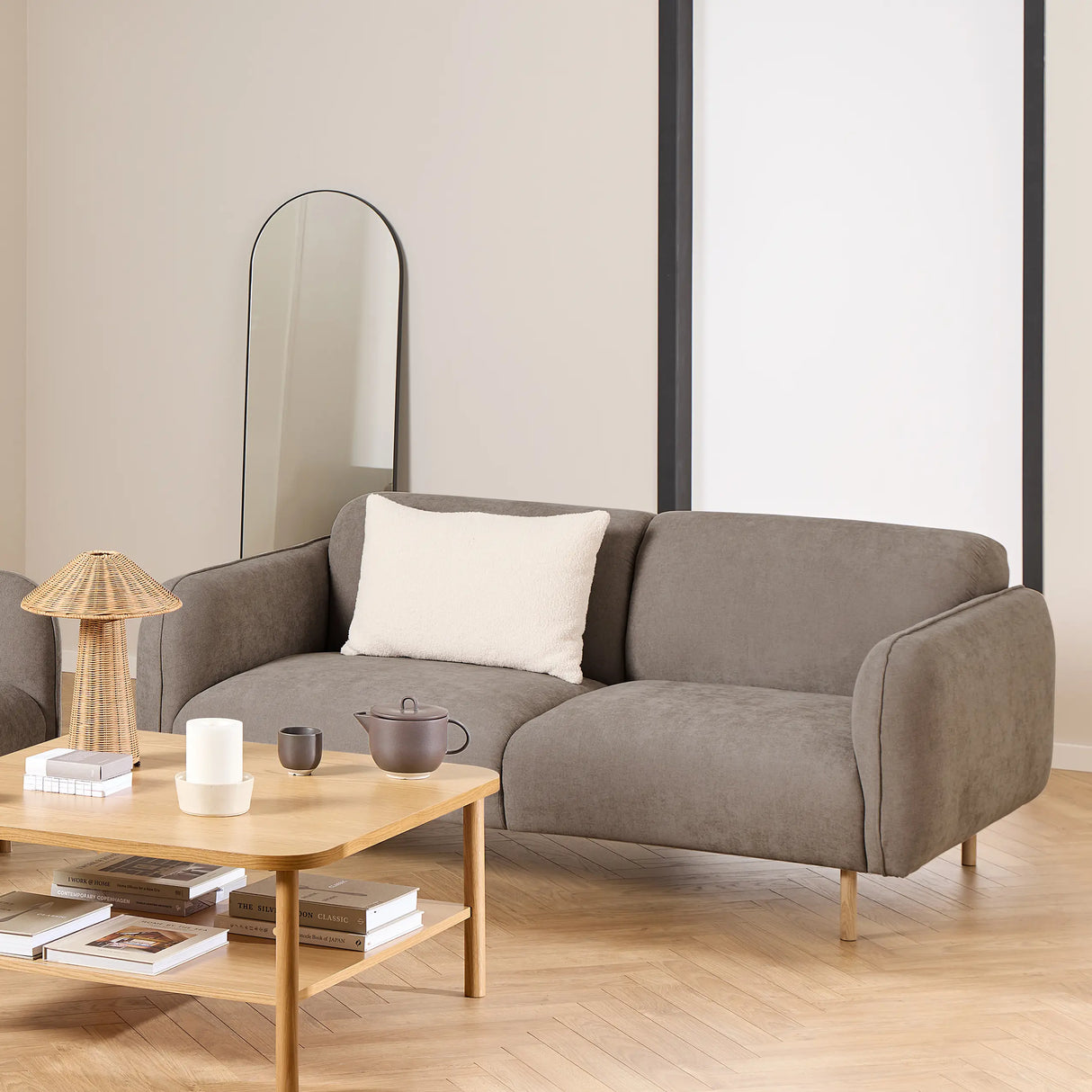 Westham 2 + 3 Seater Sofa Set and Fay Dusty Brown Fabric