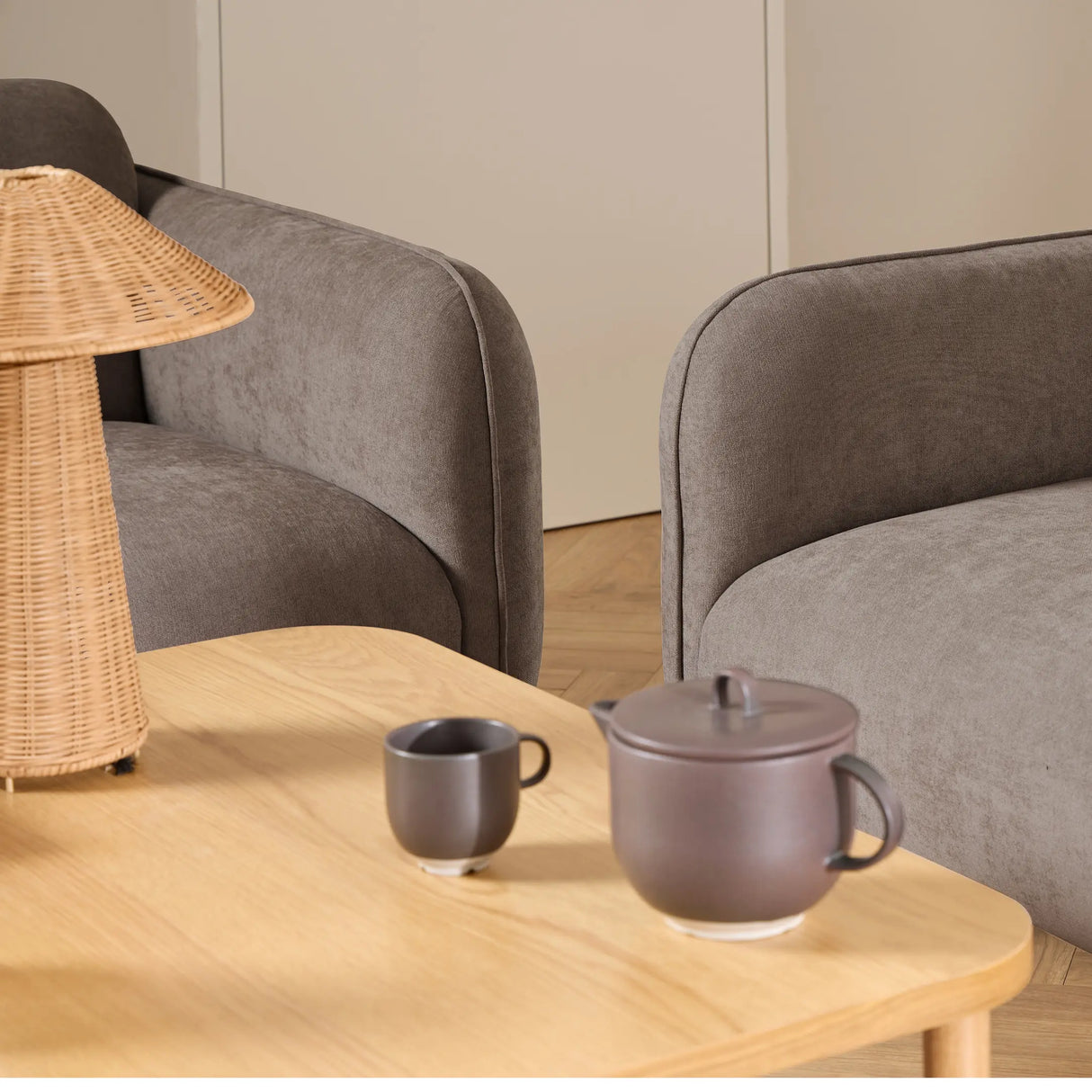 Westham 2 + 3 Seater Sofa Set and Fay Dusty Brown Fabric