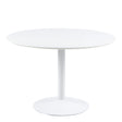 Ibiza Round Dining Table with White Top and White Base 110x74cm