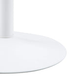 Ibiza Round Dining Table with White Top and White Base 110x74cm