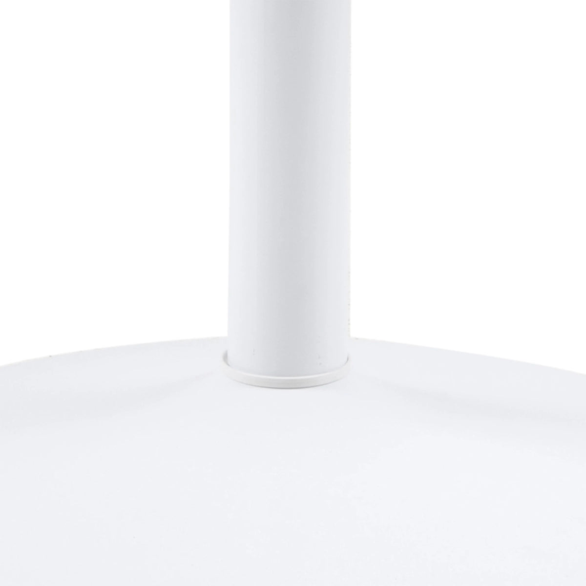 Ibiza Round Dining Table with White Top and White Base 110x74cm