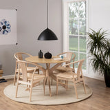 I_Duncan Round Dining Table in White Oak 105x75cm