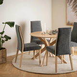 I_Duncan Round Dining Table in White Oak 105x75cm