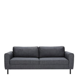 Omaha Set of 2 x 3 Seater Sofas in Basel Dark Grey Fabric