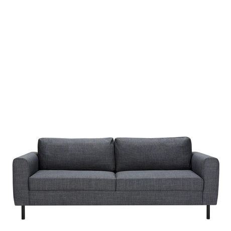 Omaha Set of 2 x 3 Seater Sofas in Basel Dark Grey Fabric