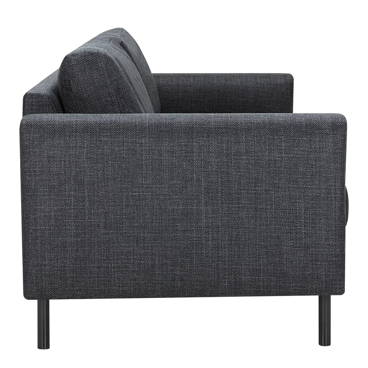 Omaha Set of 2 x 3 Seater Sofas in Basel Dark Grey Fabric