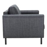 Omaha 2 + 3 Seater Sofa set in Basel Dark Grey Fabric