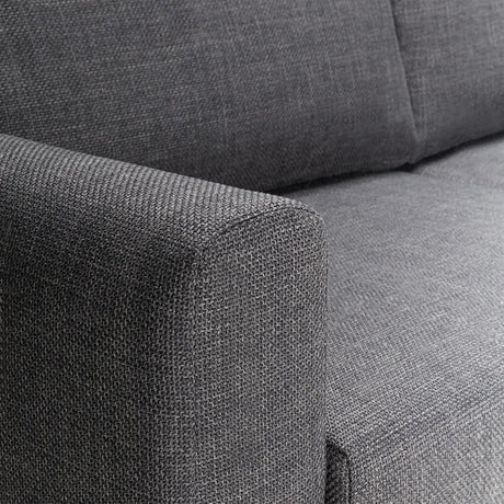 Omaha Set of 2 x 2 Seater Sofas in Basel Dark Grey Fabric