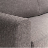 Omaha Set of 2 x 2 Seater Sofas in Basel Light Grey Brown Fabric