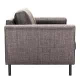 Omaha 2 + 3 Seater Sofa set in Basel Light Grey Brown Fabric