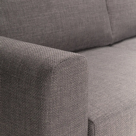 Omaha Set of 2 x 3 Seater Sofas in Basel Light Grey Brown Fabric