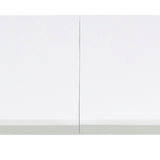Belina Oval Dining Table in White and Oak