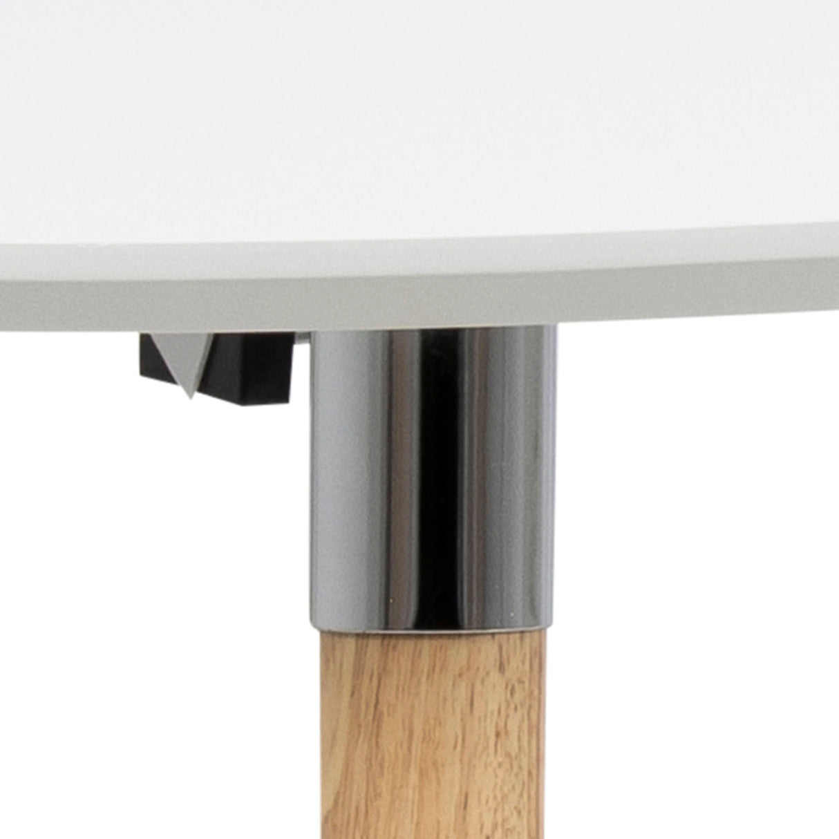 Belina Oval Dining Table in White and Oak