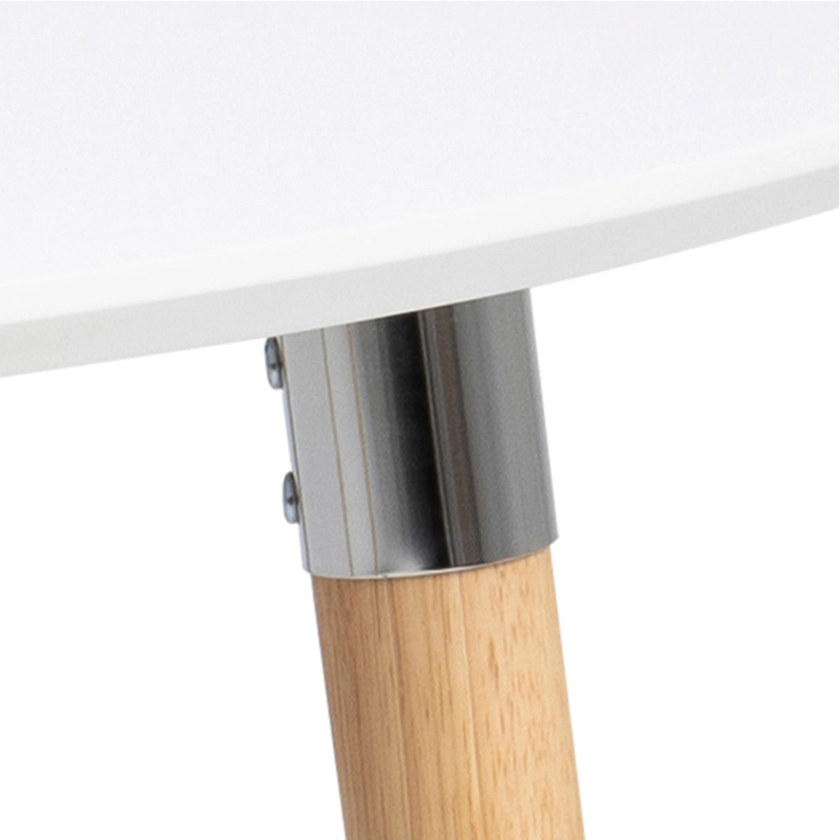 Belina Oval Dining Table in White and Oak