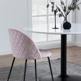 Tarifa Round Dining Table with White Polished Marble Top and Black Base 110x75cm