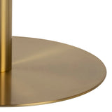 Corby Round Dining Table with White Polished Marble Top & Gold Base 105x75cm