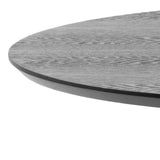 Ibiza Small Round Caf Table with Black Ash Top and Matt Black Base