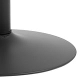 Ibiza Small Round Caf Table with Black Ash Top and Matt Black Base