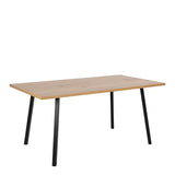 Cenny Dining Table in Oak & Black 160x75cm