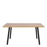 Cenny Dining Table in Oak & Black 160x75cm