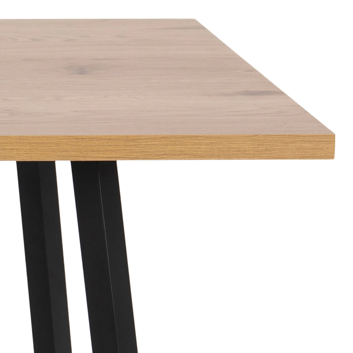 Cenny Dining Table in Oak & Black 160x75cm