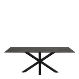 Heaven Dining Table with Ceramic Black Top 200x75.5cm