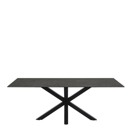 Heaven Dining Table with Ceramic Black Top 200x75.5cm