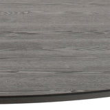 Ibiza Round Dining Table with Black Ash Top and Matt Black Base 110x74cm
